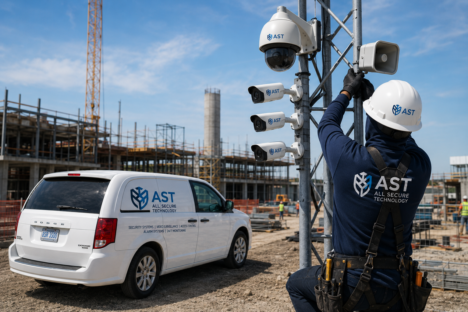 Construction Site CCTV Camera Installation